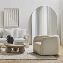 Mansour Arched Floor Mirror (Large) White - 140cm x 215cm color White