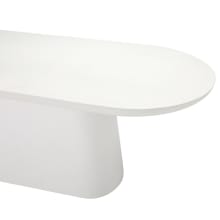 Odette White Concrete Dining Table color White