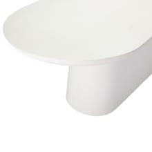 Odette White Concrete Dining Table color White