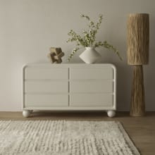 Lola Dresser White - 6 Drawer color White