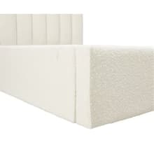 Maeve Boucle Bed Gas Lift Frame Ivory color Boucle Ivory