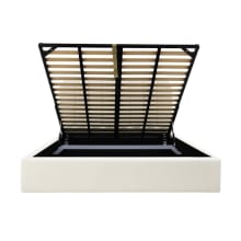 Maeve Boucle Bed Gas Lift Frame Ivory color Boucle Ivory