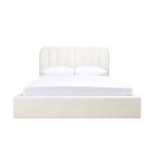 Maeve Boucle Bed Gas Lift Frame Ivory color Boucle Ivory
