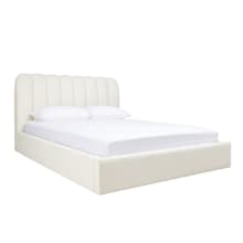 Maeve Boucle Bed Gas Lift Frame Ivory color Boucle Ivory