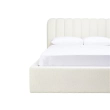Maeve Boucle Bed Gas Lift Frame Ivory color Boucle Ivory