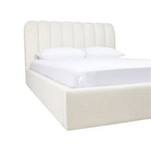 Maeve Boucle Bed Gas Lift Frame Ivory color Boucle Ivory