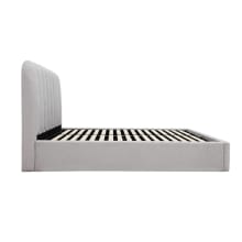 Maeve  Boucle Gas Lift Bed Frame Pumice color Boucle Pumice