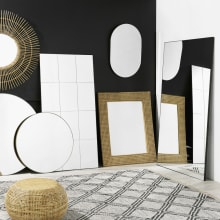 Fenn Wall Mirror Black - 110cm x 165cm color Black