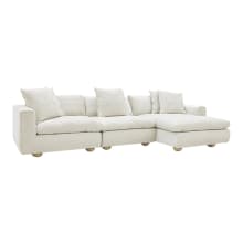 Tully Muse Flax Chaise Sofa - 3 Seater color Muse Flax