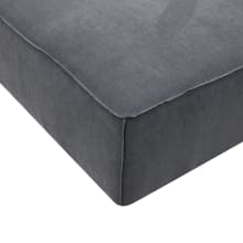Riley Linen Charcoal Modular Big Ottoman color Linen Charcoal
