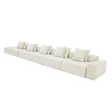 Riley Muse Flax Modular Sofa - 1x Arm, 4x Armless, 1x Left Terminal color Muse Flax