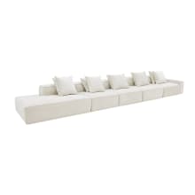 Riley Muse Flax Modular Sofa - 1x Arm, 4x Armless, 1x Left Terminal color Muse Flax