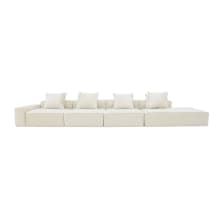 Riley Muse Flax Modular Sofa - 1x Arm, 3x Armless, 1x Right Terminal color Muse Flax