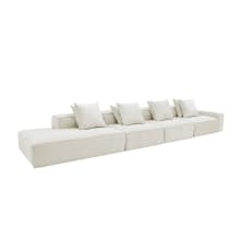 Riley Muse Flax Modular Sofa - 1x Arm, 3x Armless, 1x Left Terminal color Muse Flax