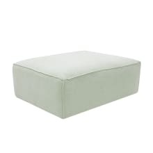 Riley Linen Oatmeal Modular Small Ottoman color Linen Oatmeal