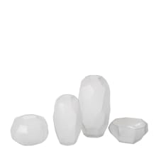Rufus Vase Frosted Glass White - 27cm color White