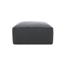 Riley Linen Charcoal Modular Small Ottoman color Linen Charcoal