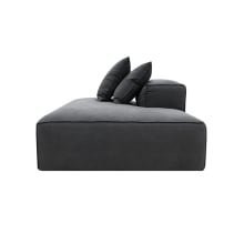 Riley Linen Charcoal Module Terminal Right color Linen Charcoal