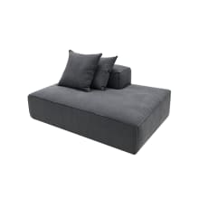 Riley Linen Charcoal Module Terminal Right color Linen Charcoal