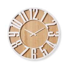 Haddon Wall Clock White - 60cm x 5cm color White/Natural