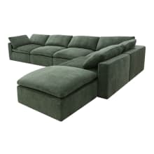 Cloud Deep Muse Forest Modular Sofa - 6 Piece color Muse Forest