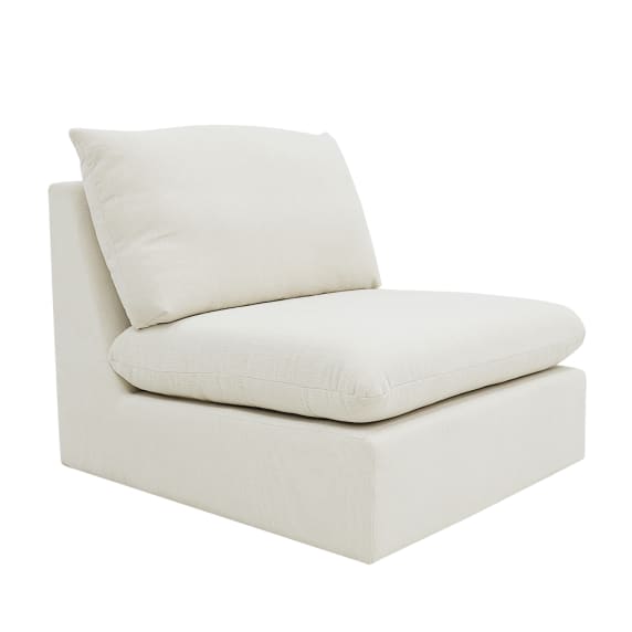 Ludlow Tribute Shell Armless Sofa Chair Module color Tribute Shell