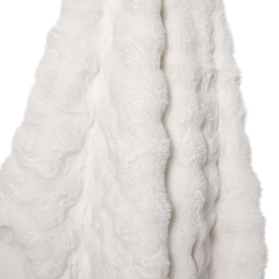 Flurry Fur Throw  White 130 cm x 180cm color White