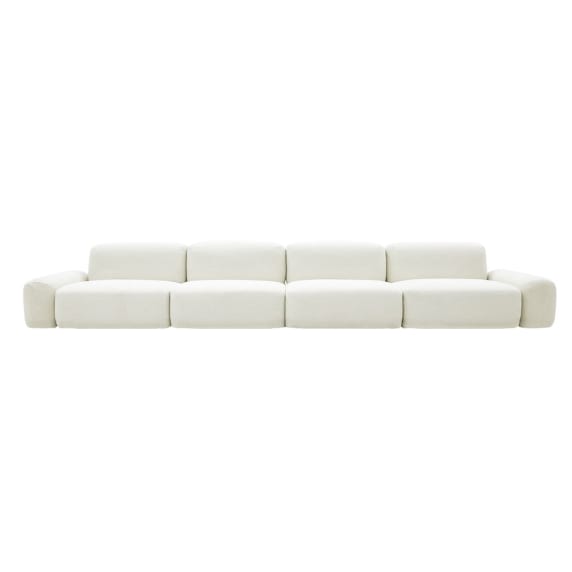 Beckett Noa Fog Modular Sofa - 4 Seater color Noa Fog
