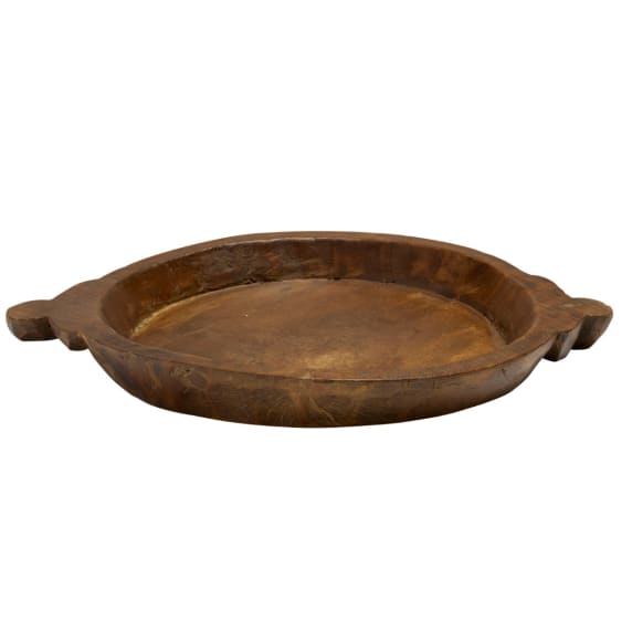 Bharat Wooden Tray - 49cm x 36cm x 4cm color Natural