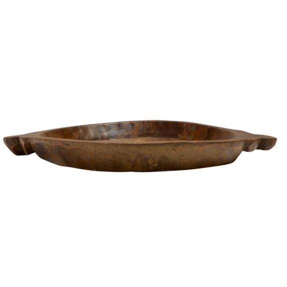 Bharat Wooden Tray - 49cm x 36cm x 4cm color Natural
