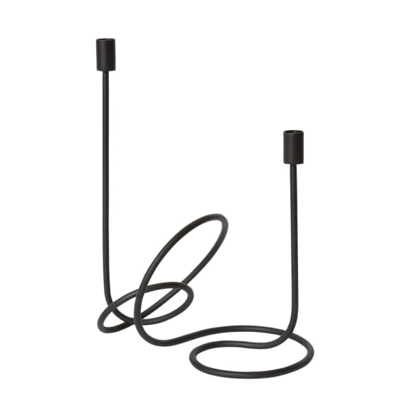 Winslow Candle Holder Black - 30cm x 20cm x 39cm color Black