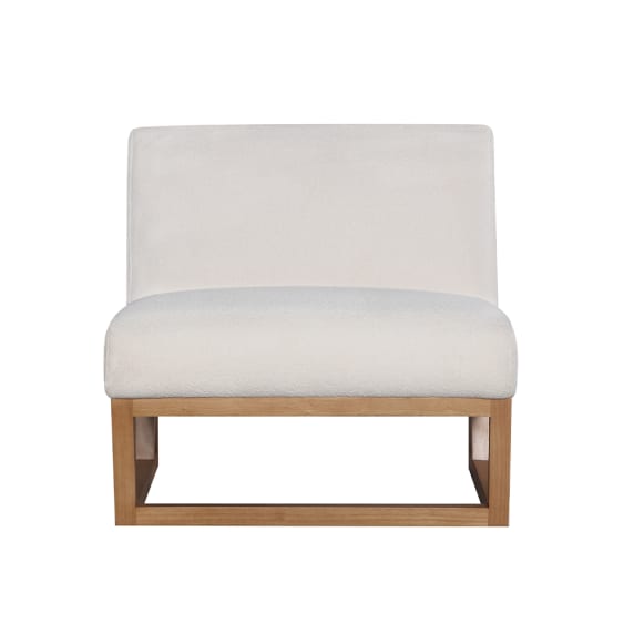 Vos Boucle Ivory Accent Chair color Ivory