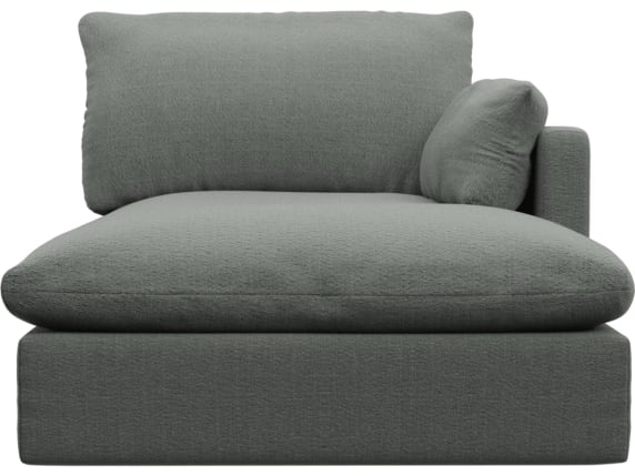 Willow Tribute Storm Chaise Right Arm Facing Sofa Module color Tribute Storm