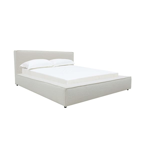 Riley Boucle Ivory Bed Frame color Boucle Ivory