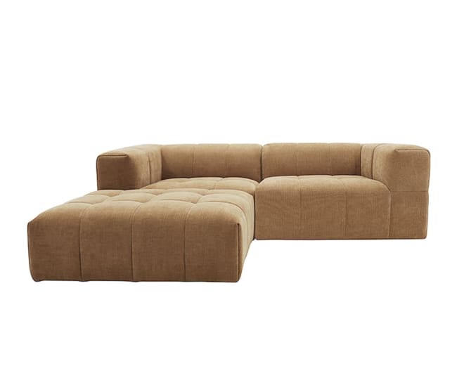 Lucello Tribute Chestnut Modular Sofa with Ottoman - 3 Piece color Tribute Chestnut