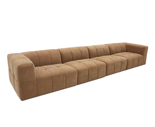 Lucello Tribute Chestnut Modular Sofa - 4 Piece color Tribute Chestnut
