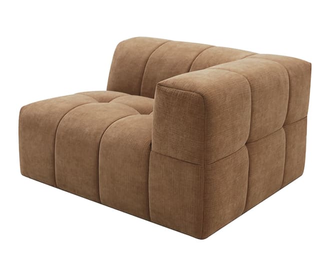 Lucello Tribute Chestnut Right Arm Facing Chair Module color Tribute Chestnut
