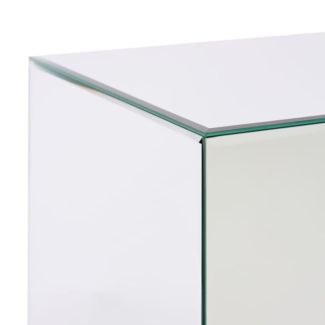 Gleam Mirrored Coffee Table color Silver