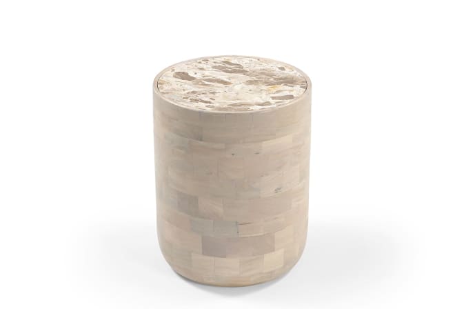 Elme Ghazali Side Table Natural -  45 x 45 x 55cm color Natural