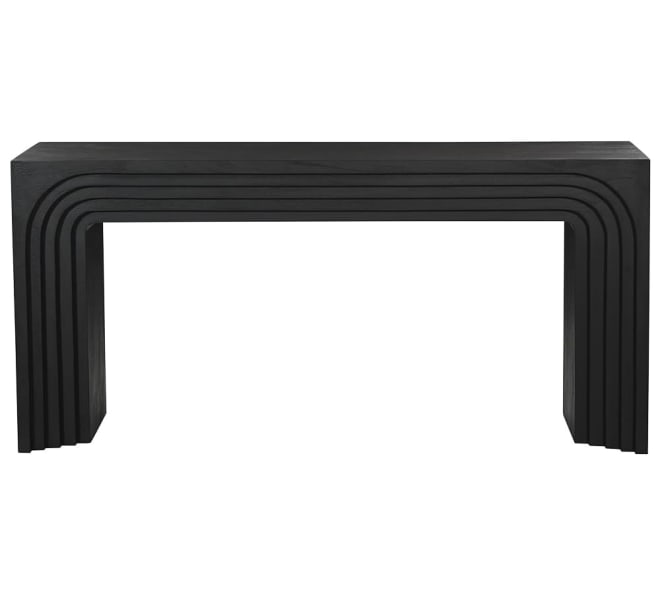 Tate Console Table Mango Wood - Black color Black