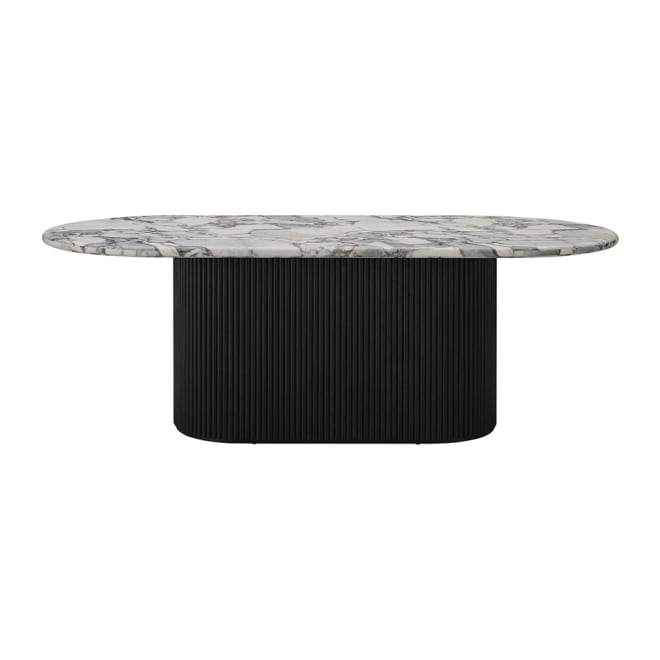 Ares Violetta Dining Table Black & Violetta Marble 