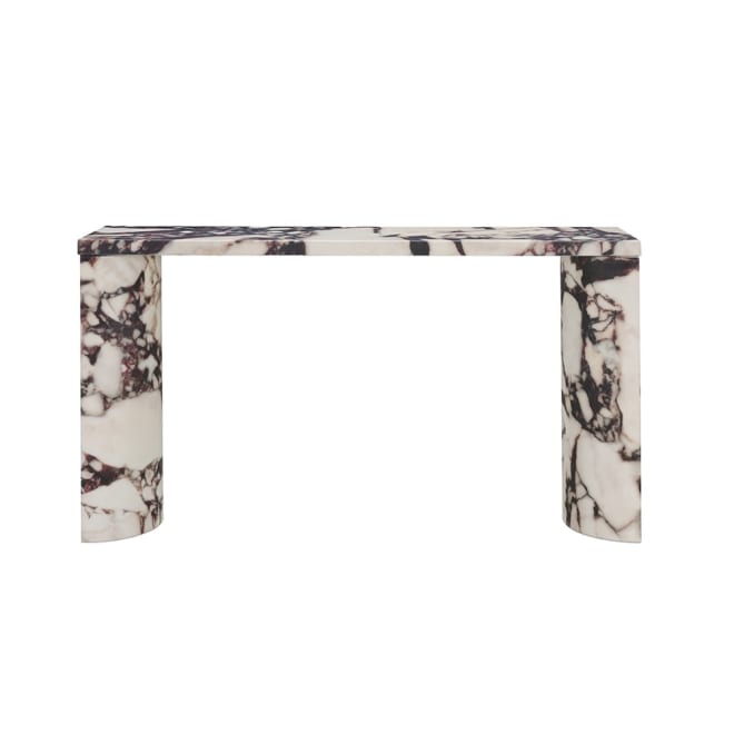 Hebe Bulgari Red Marble Console Table color Red