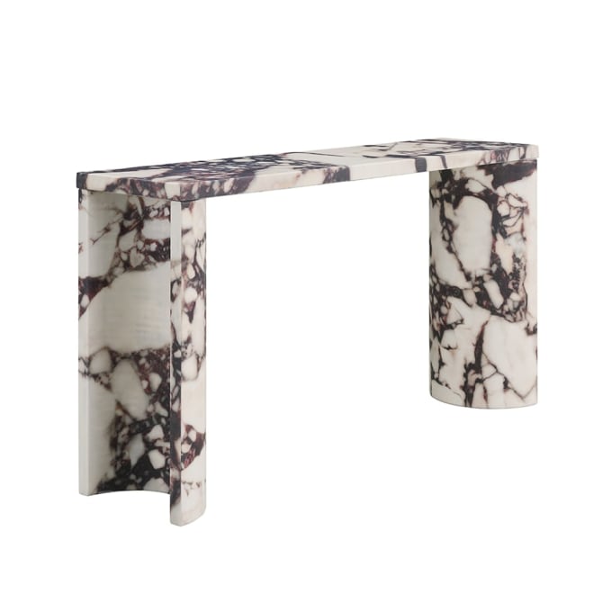 Hebe Bulgari Red Marble Console Table color Red