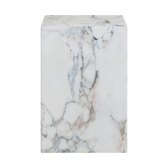 Hera Bulgari White Marble Plinth - 51 cm 