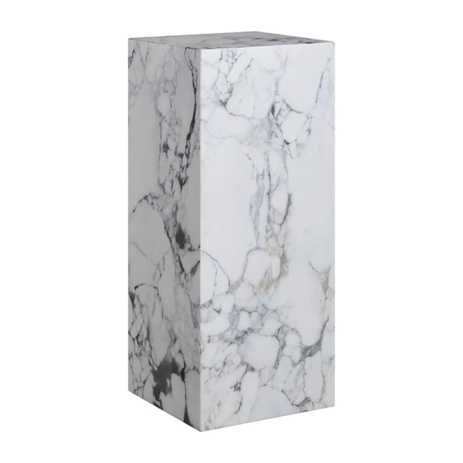 Hera Bulgari White Marble Plinth - 90 cm