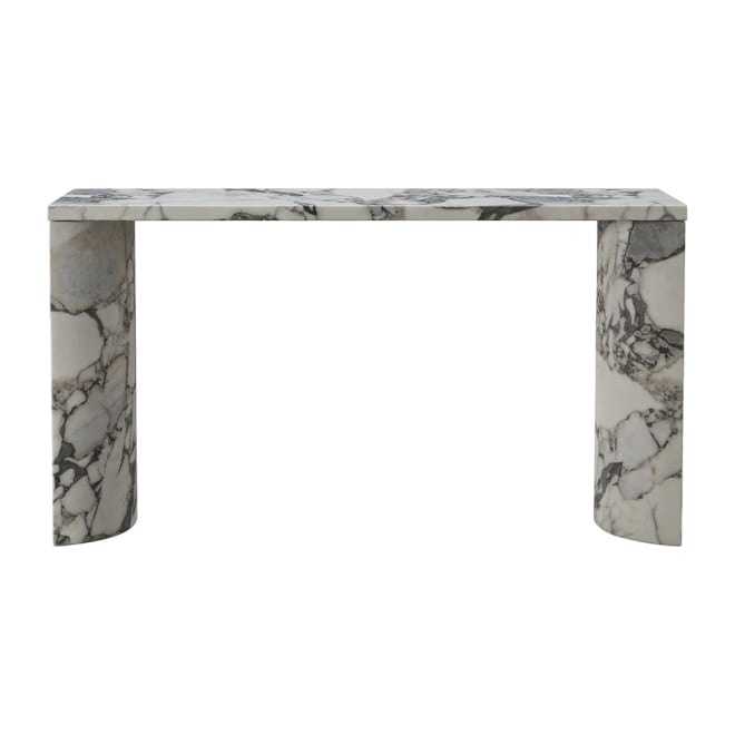 Hebe Calacatta Violetta Marble Console Table color Calacatta Violetta