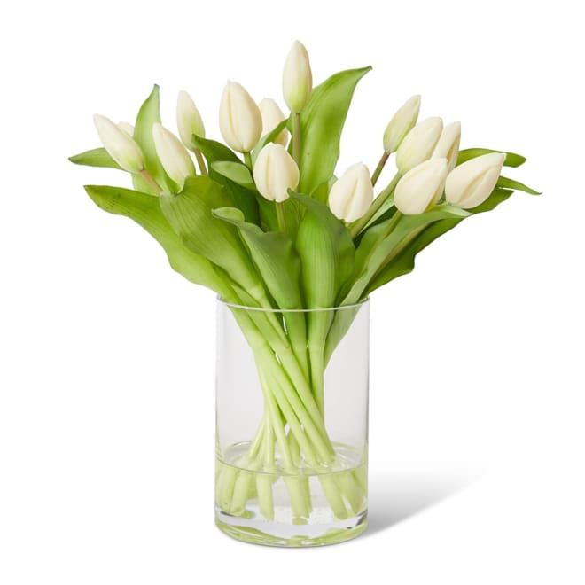 Tulip Bud White White/Clear - 23 x 23 x 31cm color White/Clear