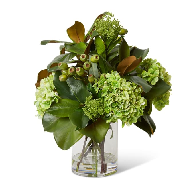 Hydrangea Mix Green/Clear - 46 x 46 x 56cm color Green/Clear