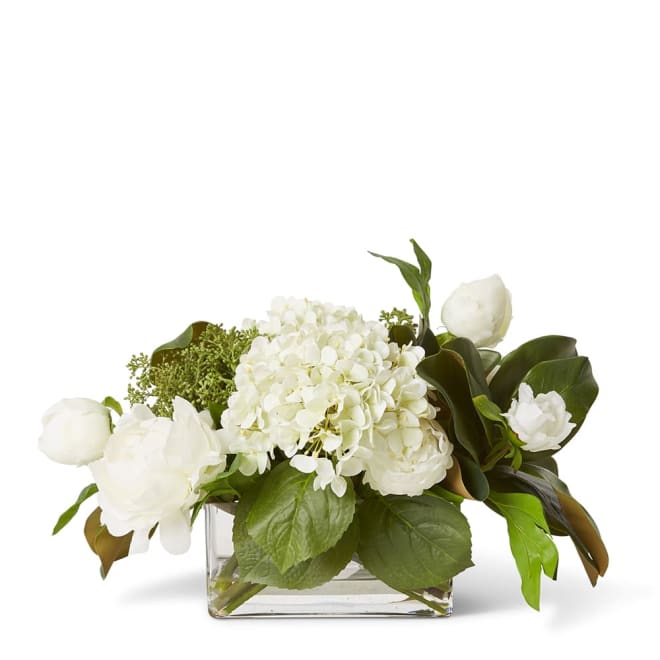 Hydrangea Mix (DS) White - 18 x 15 x 10cm color White