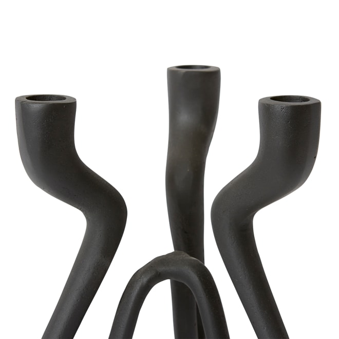 Laquan Candle Holder Black - 18 x 16 x 21cm color Black